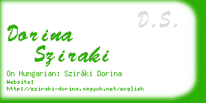 dorina sziraki business card